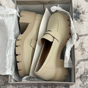 Beige Chunky Loafers